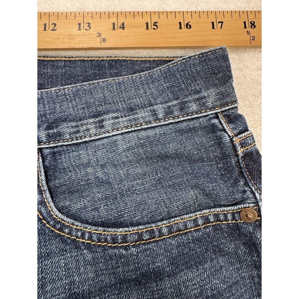 Lucky Brand Jeans Men 34x34 Blue 221 Original Straight Whisker Distress Denim - Picture 5 of 10